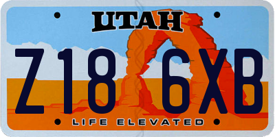UT license plate Z186XB