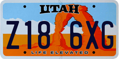 UT license plate Z186XG