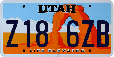 UT license plate Z186ZB