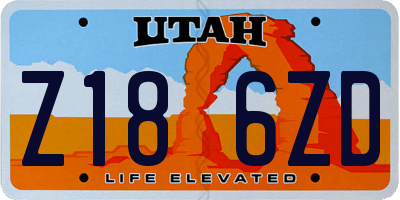 UT license plate Z186ZD