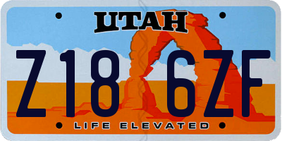 UT license plate Z186ZF