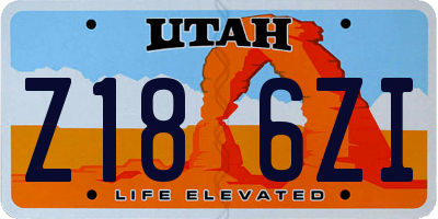 UT license plate Z186ZI