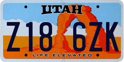 UT license plate Z186ZK