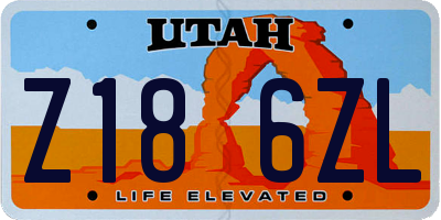 UT license plate Z186ZL