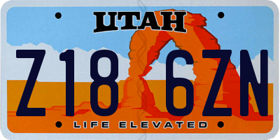UT license plate Z186ZN