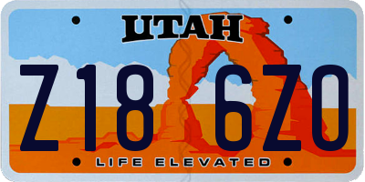 UT license plate Z186ZO