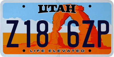 UT license plate Z186ZP
