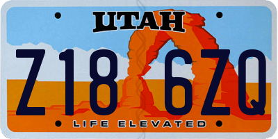 UT license plate Z186ZQ