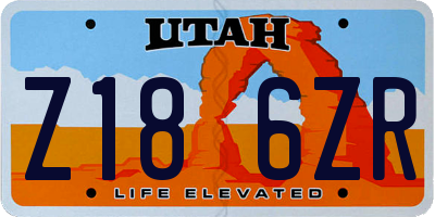 UT license plate Z186ZR