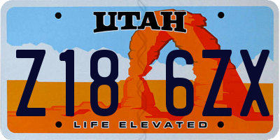UT license plate Z186ZX