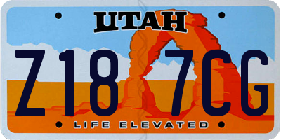UT license plate Z187CG