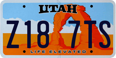 UT license plate Z187TS