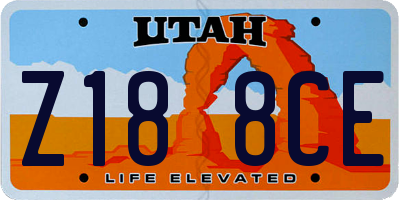 UT license plate Z188CE