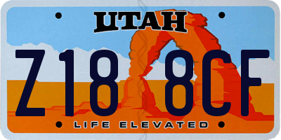 UT license plate Z188CF