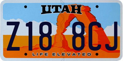 UT license plate Z188CJ