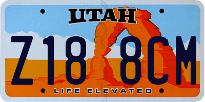 UT license plate Z188CM