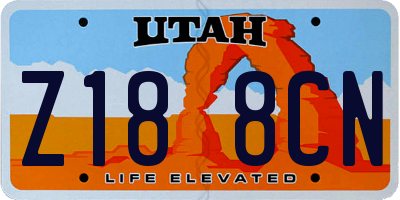 UT license plate Z188CN