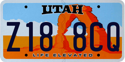 UT license plate Z188CQ