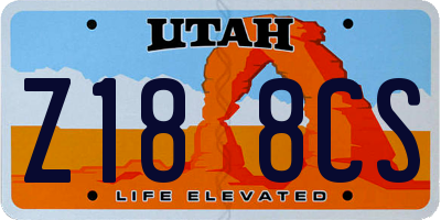 UT license plate Z188CS