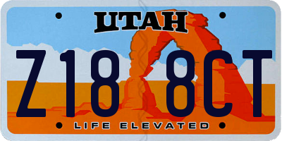 UT license plate Z188CT