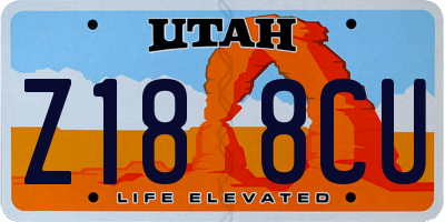 UT license plate Z188CU