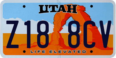 UT license plate Z188CV