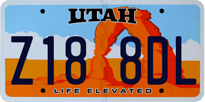 UT license plate Z188DL