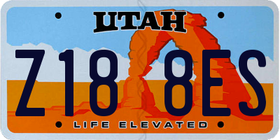 UT license plate Z188ES