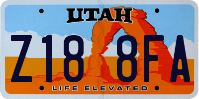 UT license plate Z188FA