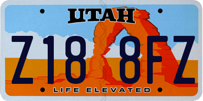 UT license plate Z188FZ