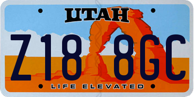 UT license plate Z188GC