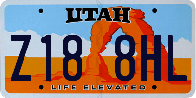 UT license plate Z188HL