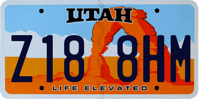 UT license plate Z188HM