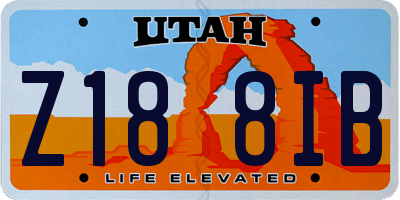 UT license plate Z188IB