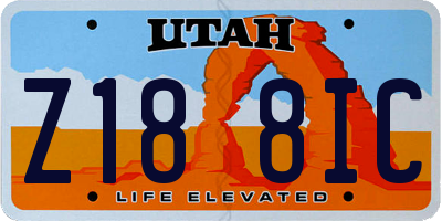 UT license plate Z188IC