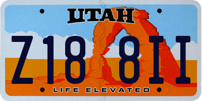 UT license plate Z188II