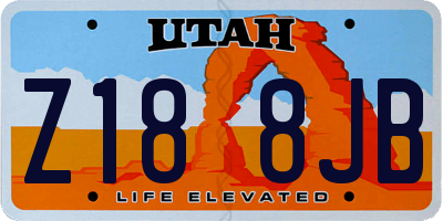 UT license plate Z188JB