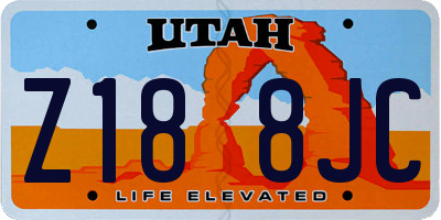 UT license plate Z188JC
