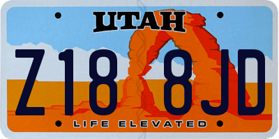 UT license plate Z188JD
