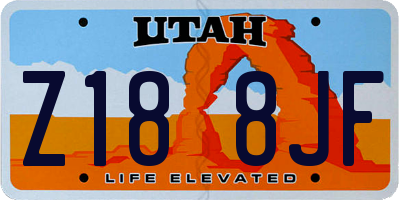 UT license plate Z188JF