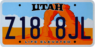 UT license plate Z188JL