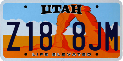 UT license plate Z188JM