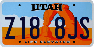 UT license plate Z188JS