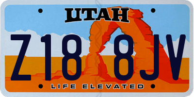 UT license plate Z188JV
