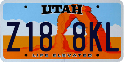 UT license plate Z188KL