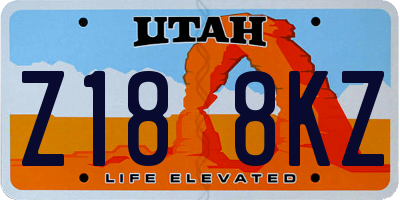 UT license plate Z188KZ