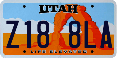UT license plate Z188LA