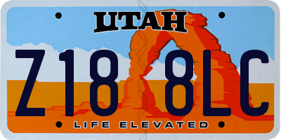 UT license plate Z188LC