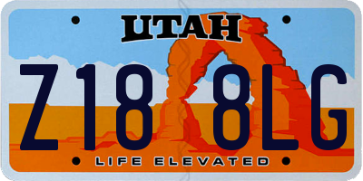 UT license plate Z188LG