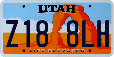 UT license plate Z188LH